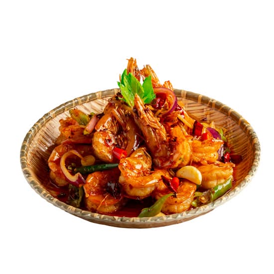 口味霸王虾 Signature Fried Shrimp with Onions and Chili